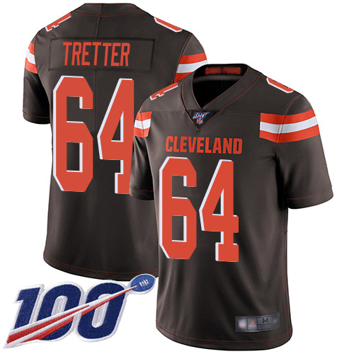 Cleveland Browns JC Tretter Men Brown Limited Jersey 64 NFL Football Home 100th Season Vapor Untouchable